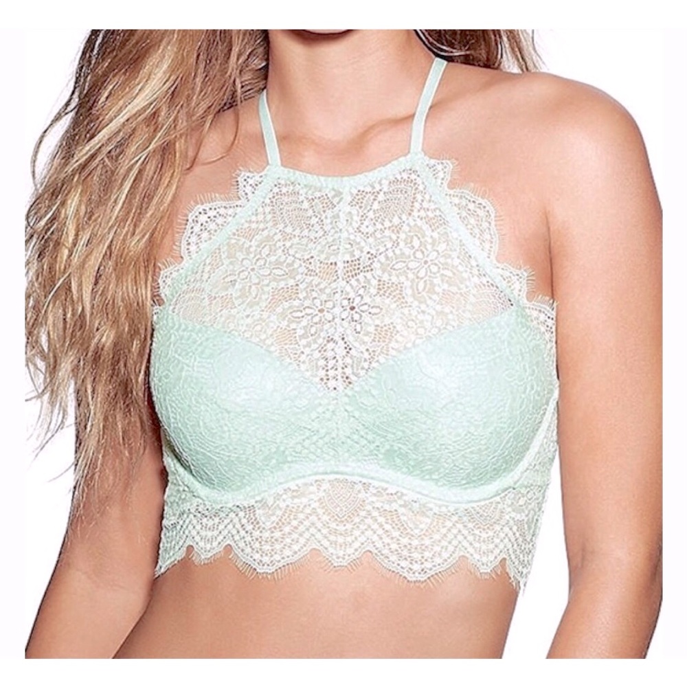 PINK • High-neck Lace Bralette